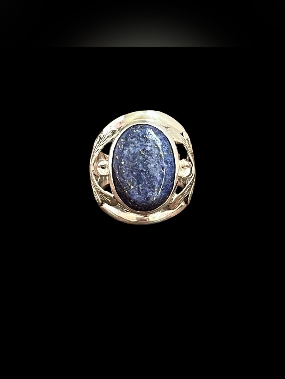 Artisan 925 Sterling Silver Lapis Lazuli Dragonfly Ring Sz 10 Large Statement